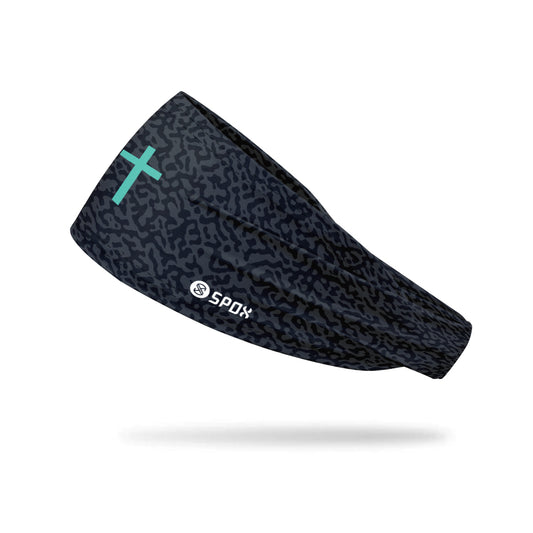 [Faith Cross Black] Sweat-Wicking Sports Headband