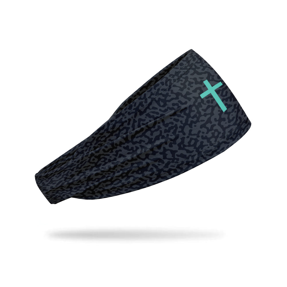 [Faith Cross Black] Sweat-Wicking Sports Headband