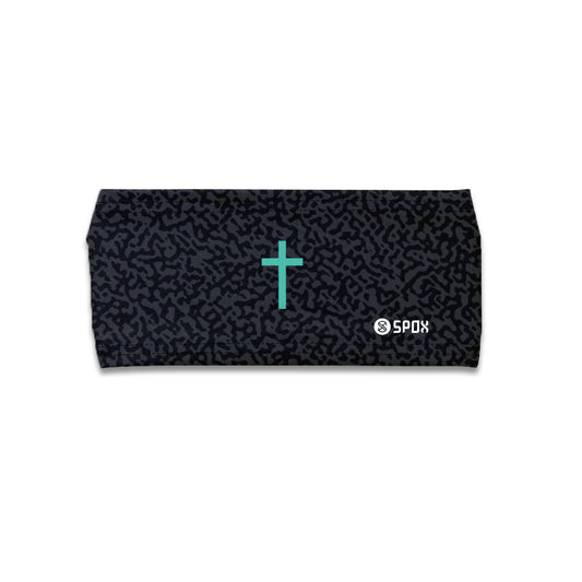[Faith Cross Black] Sweat-Wicking Sports Headband