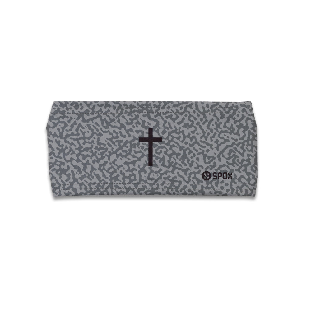[Faith Cross Grey] Sweat-Wicking Sports Headband