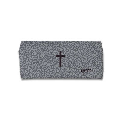 [Faith Cross Grey] Sweat-Wicking Sports Headband