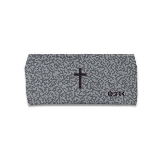 [Faith Cross Grey] Sweat-Wicking Sports Headband