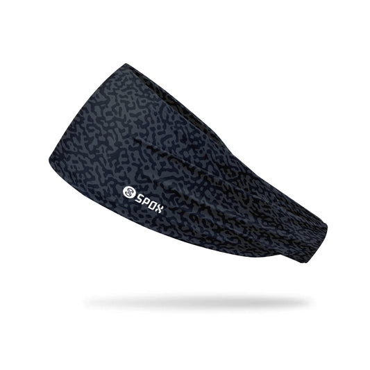 [Leopard Cross Black] Sweat-Wicking Sports Headband
