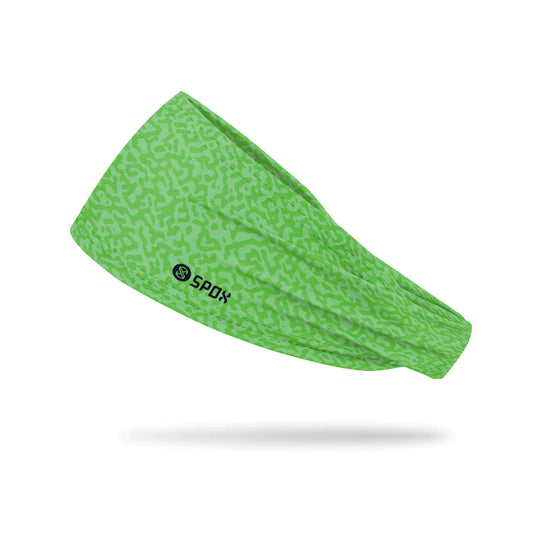 [Leopard Cross Green] Sweat-Wicking Sports Headband
