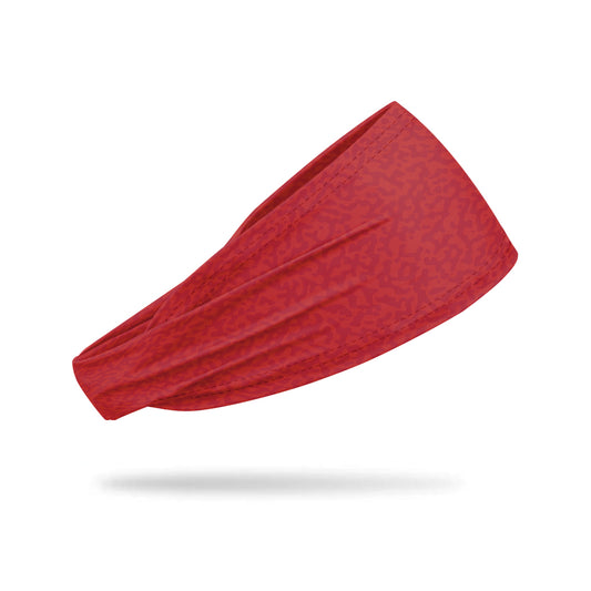 [Leopard Cross Red] Sweat-Wicking Sports Headband