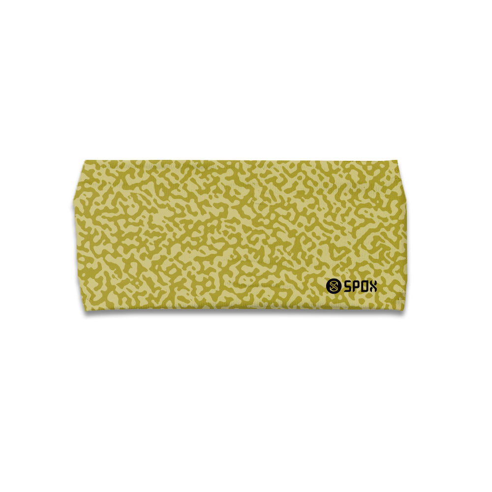 [Leopard Cross Yellow] Sweat-Wicking Sports Headband