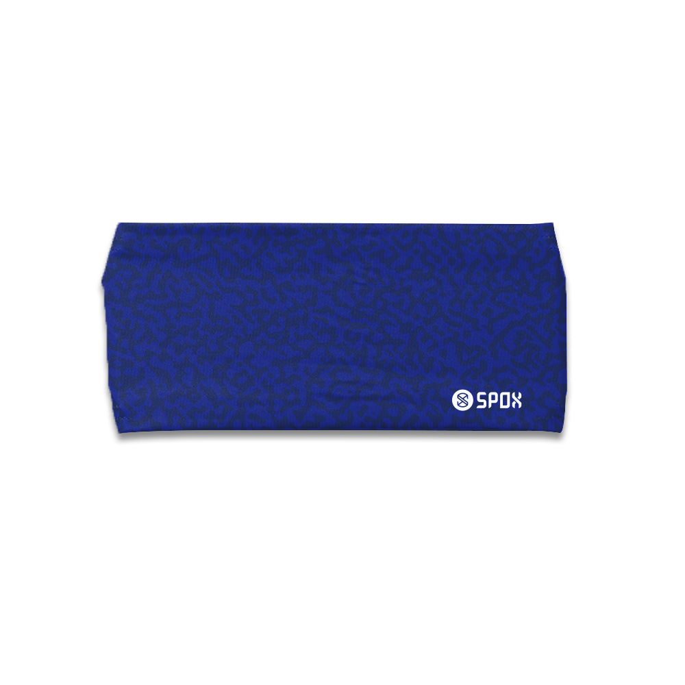 [Leopard Cross Blue] Sweat-Wicking Sports Headband