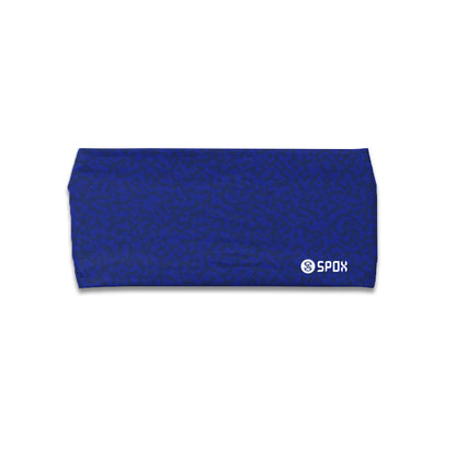 [Leopard Cross Blue] Sweat-Wicking Sports Headband