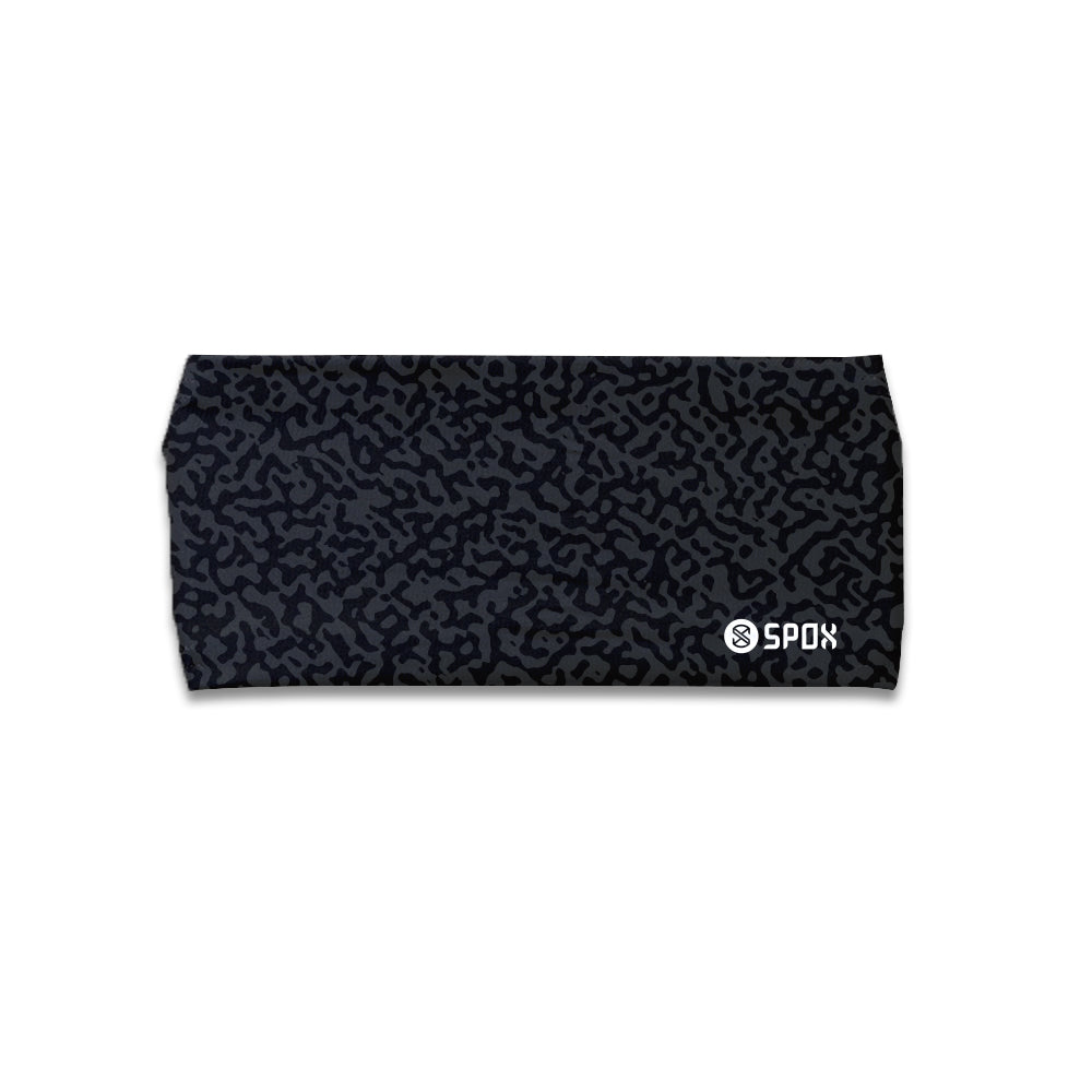[Leopard Cross Black] Sweat-Wicking Sports Headband